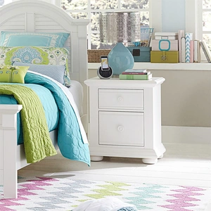 Liberty Furniture Summer House MDF/Wood 2-Drawer Night Stand, Oyster White