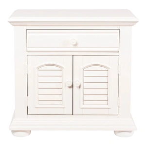 Liberty Furniture Summer House I Wood 2-Door 1-Drawer Night Stand, Oyster White
