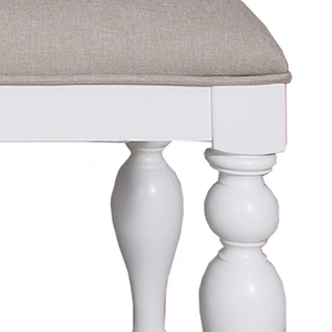 Liberty Furniture Summer House Linen/Wood Bench, Oyster White