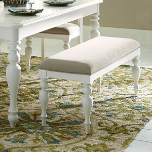 Liberty Furniture Summer House Linen/Wood Bench, Oyster White