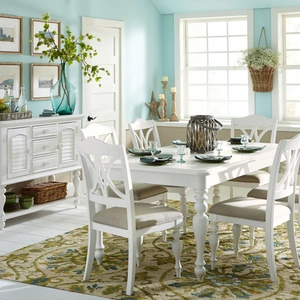 Liberty Furniture Summer House Dining Set | Extendable Table | Liberty, Oyster White