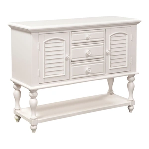 Liberty Furniture Summer House Wood 2-Door 3-Drawer Server, Oyster White
