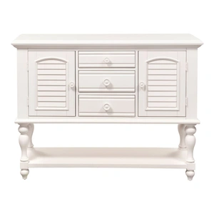 Liberty Furniture Summer House Wood 2-Door 3-Drawer Server, Oyster White