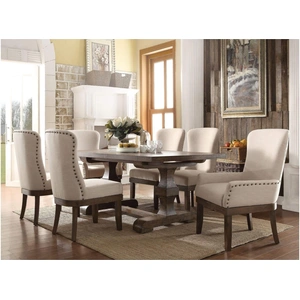 ACME Landon Dining Room Set, Beige & Salvage Brown