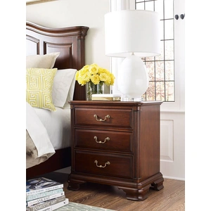 Kincaid Hadleigh Wood 3-Drawer Nightstand, Wild Black Cherry