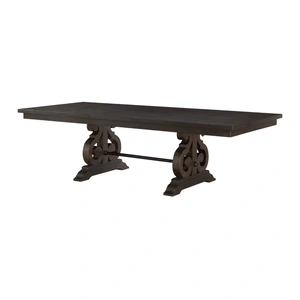 ACME Maisha Wood Extendable Dining Table, Rustic Walnut