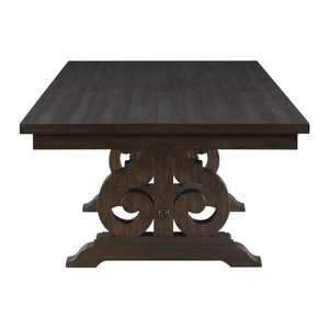 ACME Maisha Wood Extendable Dining Table, Rustic Walnut