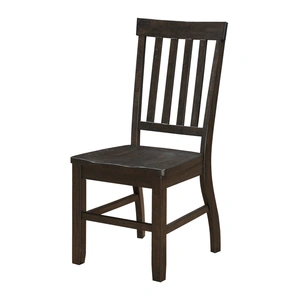 ACME Maisha Wood Dining Side Chair in Rustic Walnut (Set of 2)