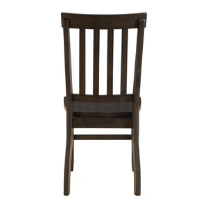 ACME Maisha Wood Dining Side Chair in Rustic Walnut (Set of 2)