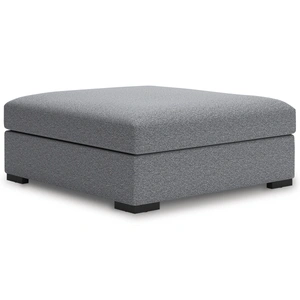 Ashley Furniture Bealton 38-inch Square Oversized Accent Ottoman - Salt & Pepper Gray Polyester, Salt and Pepper