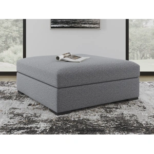 Ashley Furniture Bealton 38-inch Square Oversized Accent Ottoman - Salt & Pepper Gray Polyester, Salt and Pepper