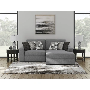 Ashley Furniture Bealton Fabric 2-Piece Sectional Sofa w/Right Chaise, Salt/Pepper