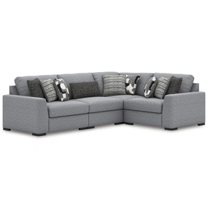 Ashley Furniture Bealton 4-Piece Fabric L-Shaped Sectional Sofa w/Right Chaise, Salt/Pepper