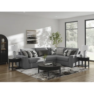 Ashley Furniture Bealton 4-Piece Fabric L-Shaped Sectional Sofa w/Right Chaise, Salt/Pepper
