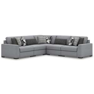 Ashley Furniture Bealton 5-Piece Fabric L-Shaped Sectional Sofa, Salt/Pepper
