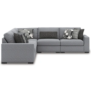 Ashley Furniture Bealton 5-Piece Fabric L-Shaped Sectional Sofa, Salt/Pepper