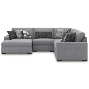 Ashley Furniture Bealton 5-Piece Fabric U-Shaped Sectional Sofa w/Left Chaise, Salt/Pepper