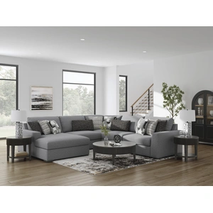 Ashley Furniture Bealton 5-Piece Fabric U-Shaped Sectional Sofa w/Left Chaise, Salt/Pepper
