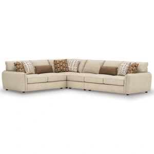 Ashley Furniture Seyler 4-Piece Fabric L-Shaped Sectional Sofa, Sand