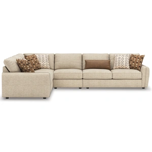 Ashley Furniture Seyler 4-Piece Fabric L-Shaped Sectional Sofa, Sand