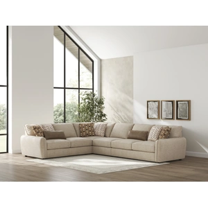 Ashley Furniture Seyler 4-Piece Fabric L-Shaped Sectional Sofa, Sand