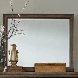 Liberty Furniture Americana Farmhouse Landscape Mirror | Wood Beveled Mirror