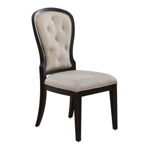 Liberty Furniture Americana Farmhouse Linen Tufted Wood Side Chair (Set of 2)