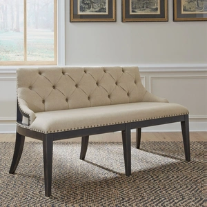 Liberty Furniture Americana Farmhouse Linen Shelter Dining Bench