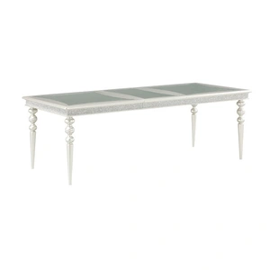 ACME Maverick Glass/Wood Extendable Dining Table, Platinum
