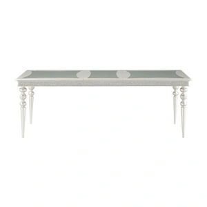 ACME Maverick Glass/Wood Extendable Dining Table, Platinum