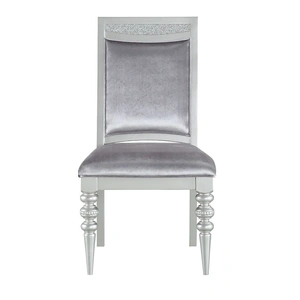 ACME Maverick Fabric/Wood Dining Side Chair, Platinum (Set of 2)