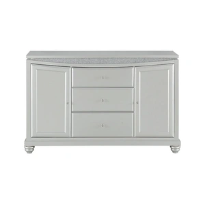 ACME Maverick Wood Server w/2 Doors & 3 Drawers, Platinum