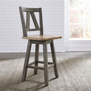 Liberty Furniture Lindsey Farm Swivel Counter Height Chair | Farmhouse Stool