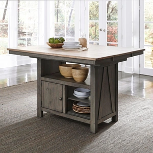 Liberty Furniture Lindsey Farm Extendable Kitchen Island Set | 5-Piece Dining