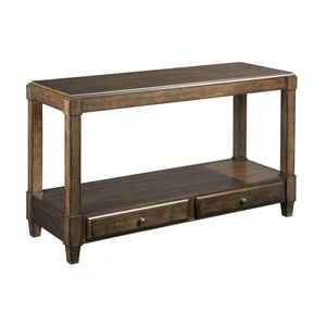 Hammary Halsey Wood Sofa Table w/2 Drawers, Dark Rich Coffee Brown