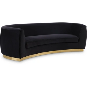 Meridian Furniture Julian Velvet Sofa with Stainless Steel Base