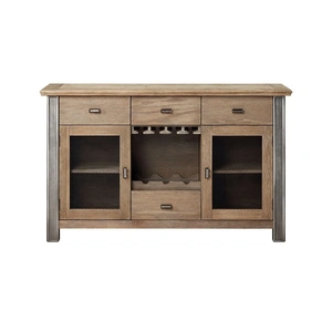 ACME Nathaniel Wood Server w/2 Doors & 4 Drawers, Maple