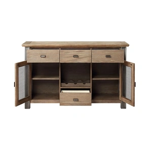 ACME Nathaniel Wood Server w/2 Doors & 4 Drawers, Maple