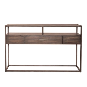 Liberty Furniture Jamestown Rectangular Wood/Metal 1-Drawer Sofa Table, Tobacco