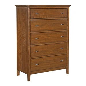 Kincaid Cherry Park Wood 5-Drawer Chest, Brown