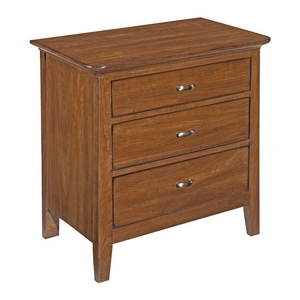 Kincaid Cherry Park Wood 3-Drawer Nightstand, Brown