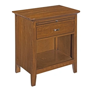 Kincaid Cherry Park Wood 1-Drawer Open Nightstand w/Tray, Brown