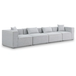 Meridian Furniture Cube 144-inch Linen Fabric Modular Sofa