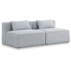 Meridian Furniture Cube 72-inch Linen Fabric Modular Armless Sofa