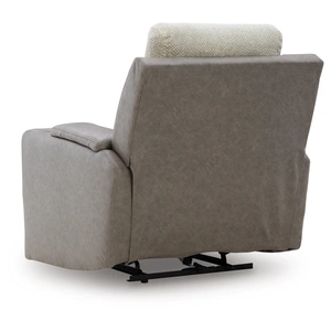 Ashley Furniture WhipLash Faux Leather Power Recliner w/Adjustable Headrest, Sisal