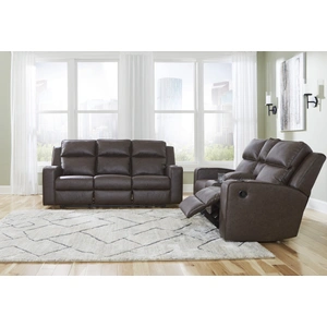 Ashley Furniture Lavenhorne Faux Leather Reclining Living Room Set