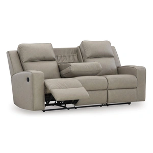 Ashley Furniture Lavenhorne Faux Leather Reclining Sofa w/Drop Down Table