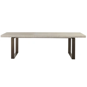 Universal Furniture Robards Wood/Metal Rectangular Dining Table, Quartz