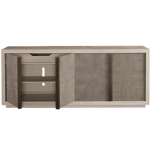 Universal Furniture Brinkley Wood Credenza w/4 Doors, Flint