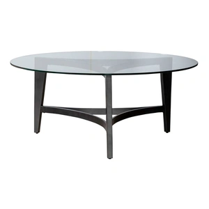 Liberty Furniture Capri Round Glass/Metal Cocktail Table, Espresso